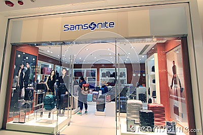 Samsonite shop in hong kong Editorial Stock Photo