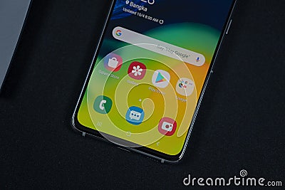 Samsung Galaxy A80 display Editorial Stock Photo