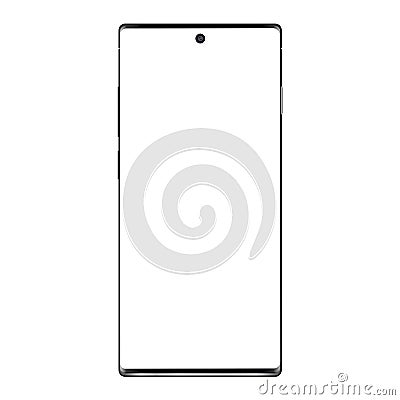 Samsung Galaxy note 10 smartphone. Cartoon Illustration