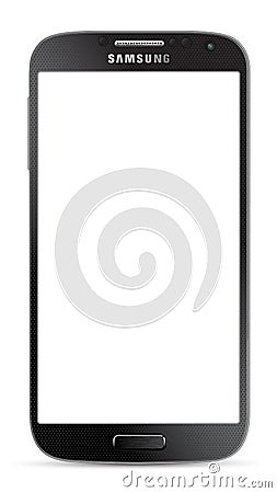 Samsung Galaxy S4 black Cartoon Illustration