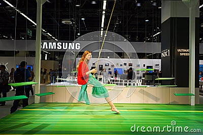 Samsung stand in the Photokina Exhibition Editorial Stock Photo