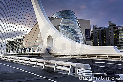 Samuel Beckett Bridge Editorial Stock Photo