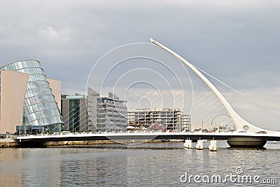 Samuel Beckett Bridge, Dublin Editorial Stock Photo