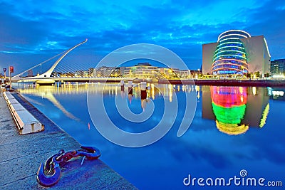 Samuel Beckett Bridge in Dublin Editorial Stock Photo