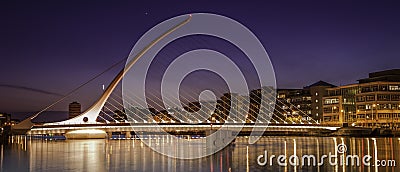 Samuel Beckett Bridge inn Dublin at dawn Editorial Stock Photo