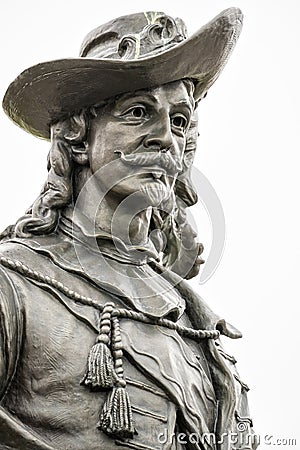 Samuel de Champlain statue front portrait Stock Photo