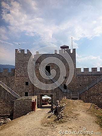 Samuels fortress in Ohrid in Macedonia 9.8.2015 Editorial Stock Photo