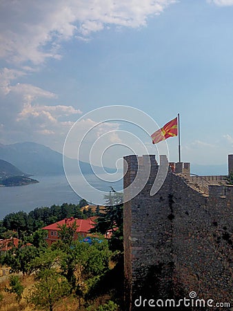 Samuels fortress in Ohrid in Macedonia 9.8.2015 Editorial Stock Photo