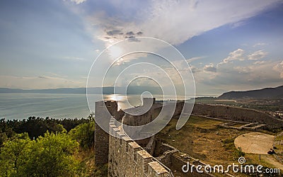 Samuels Fortress Ohrid Stock Photo