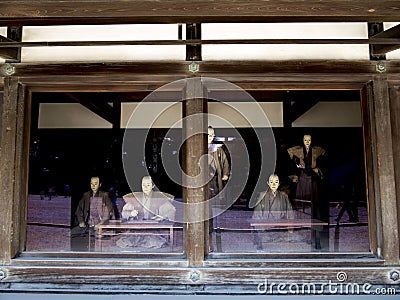 Samurai display at Nijo Castle, Kyoto Editorial Stock Photo