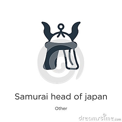 Samurai head of japan icon vector. Trendy flat samurai head of japan icon from other collection isolated on white background. Vector Illustration