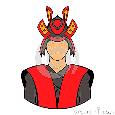 Samurai icon cartoon Vector Illustration