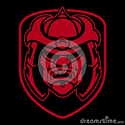 Samurai logo design. Stock Photo