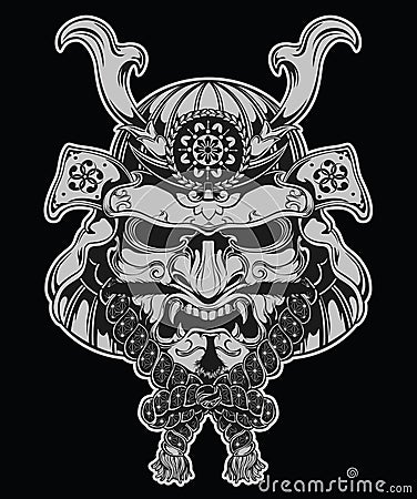 Samurai mask illustration Vector Illustration