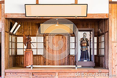 Samurai showing room use for Training Stock Photo