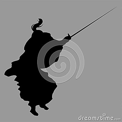 Samurai silhouette Cartoon Illustration