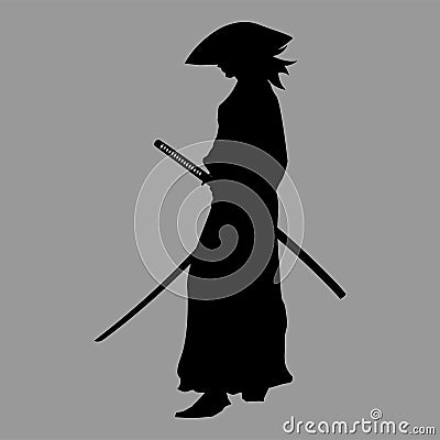 Samurai silhouette Cartoon Illustration