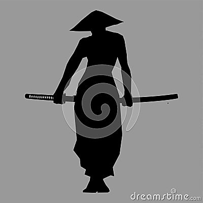 Samurai silhouette Cartoon Illustration
