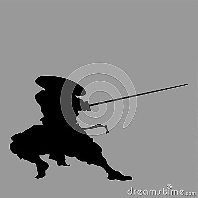 Samurai silhouette Cartoon Illustration