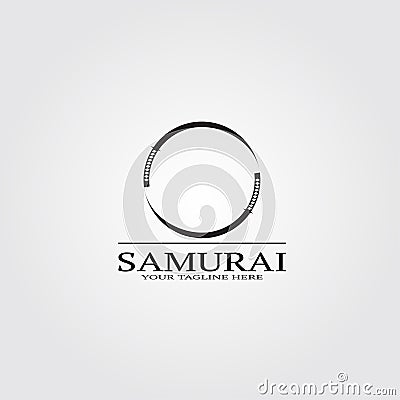 Samurai sword logo template, vector logo for business companies, japan, japanese ninja, elements, illustrations Vector Illustration
