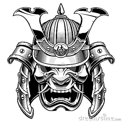 Samurai warrior mask Vector Illustration