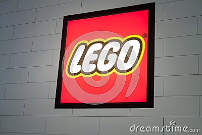 Samut Prakan, Thailand - July 20, 2020 : Lego store at Mega Bangna shopping. Megabangna is the biggest place for the community in Editorial Stock Photo