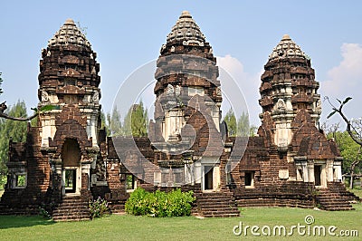 Samut Prakan, Thailand: Prang Sam Yod Stock Photo