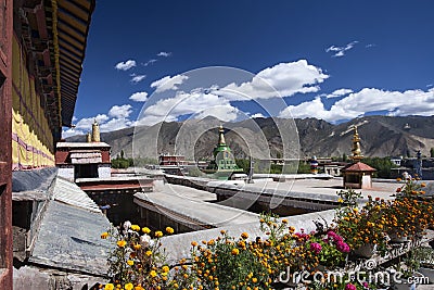 Samye Monastery near Tsetang in Tibet - China Editorial Stock Photo