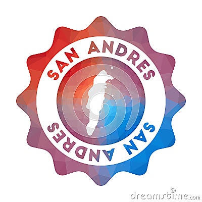 San Andres low poly logo. Vector Illustration