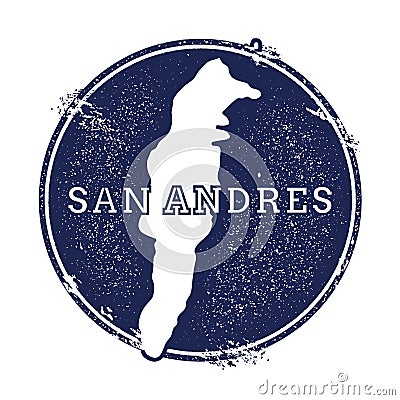 San Andres vector map. Vector Illustration