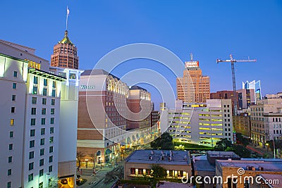 San Antonio city at sunrise, Texas, USA Editorial Stock Photo
