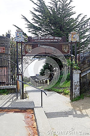 San Antonio fort at Ancud, Chiloe Island, Chile Editorial Stock Photo