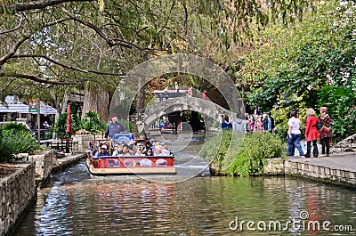 San Antonio Riverwalk Editorial Stock Photo