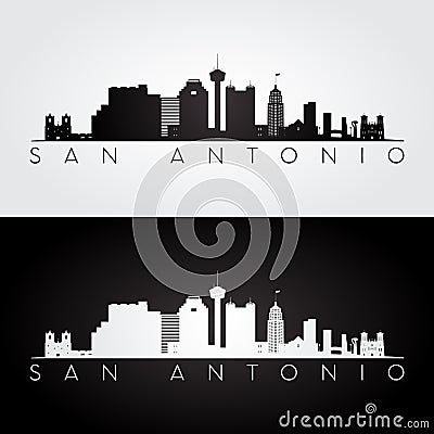 San Antonio skyline silhouette Vector Illustration