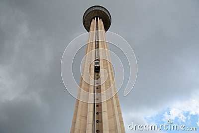 View of The Tower of Americas from down below against sky. Editorial Stock Photo