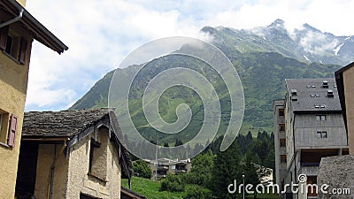 San Bernardino village. Southern Swiss Alps Stock Photo