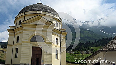 San Bernardino village. Southern Swiss Alps Stock Photo