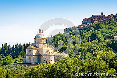 San Biagio church outside Montepulciano, Tuscany, Italy Stock Photo