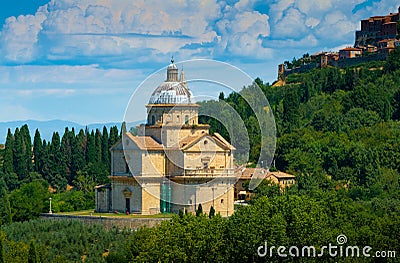 San Biagio church outside Montepulciano, Tuscany, Italy Stock Photo