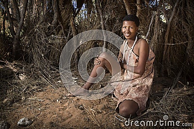 San bushman woman Editorial Stock Photo
