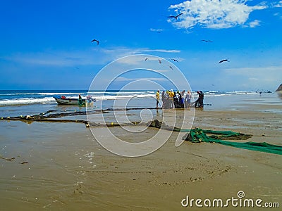 San Clemente beach in Ecuador Editorial Stock Photo