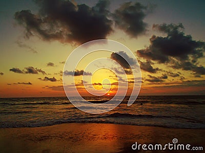 San Clemente beach in Ecuador Stock Photo