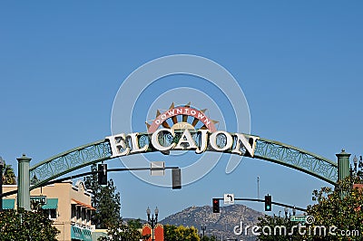 DOWNTOWN EL CAJON INS AND DIEGO, CA,USA Editorial Stock Photo