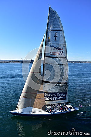 San Diego, California - USA - December 04, 2016: Sail in San Die Editorial Stock Photo