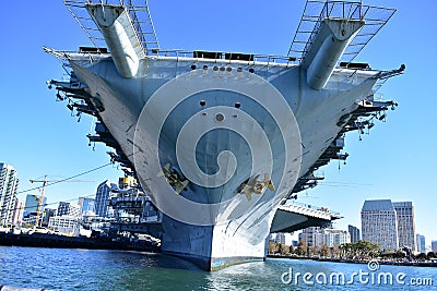 San Diego, California - USA - December 04, 2016: USS Midway Aircraft Carrier Museum Editorial Stock Photo