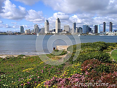 San Diego from Coronado Stock Photo