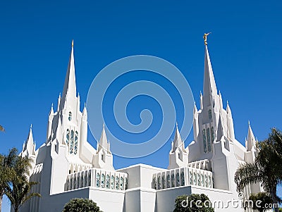 San Diego LDS Temple Stock Photo