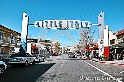 San Diego Little Italy Editorial Stock Photo