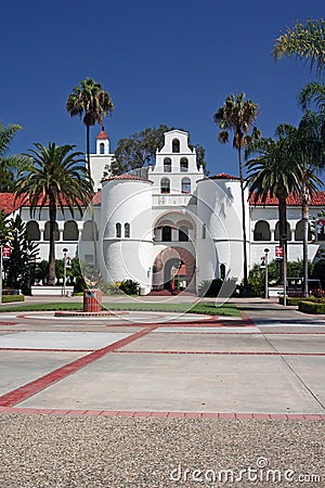 San Diego State University bell tower Stock Photo