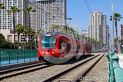 San Diego Trolley Stock Photo